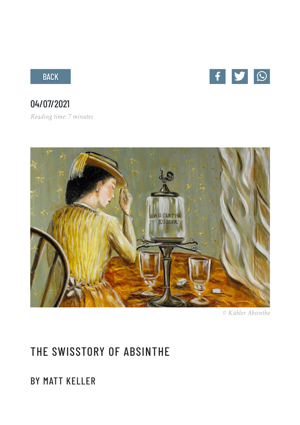 The Swisstory of Absinthe: TRINK Magazine