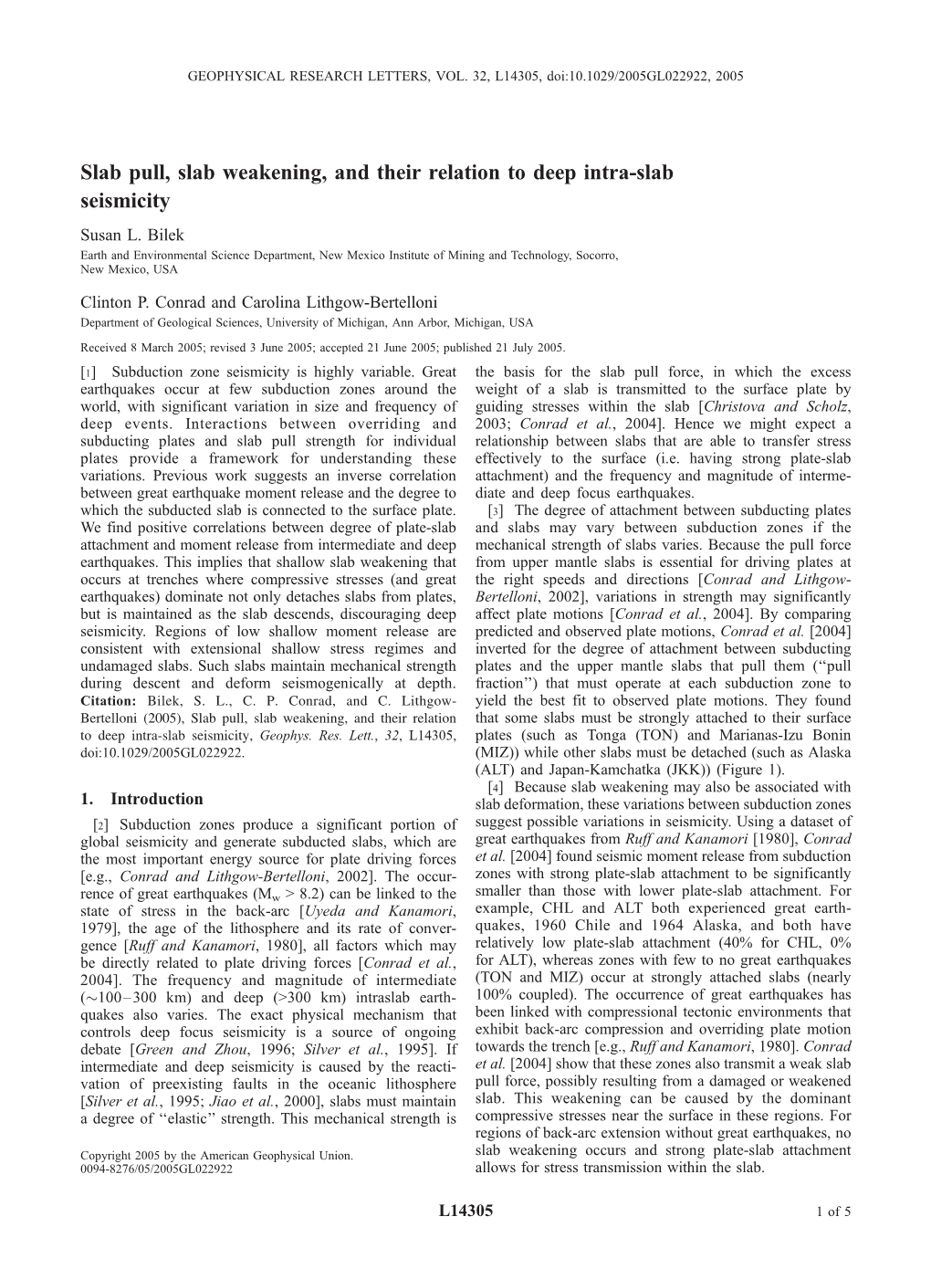 Slab Pull, Slab Weakening, and Their Relation to Deep Intraslab Seismicity