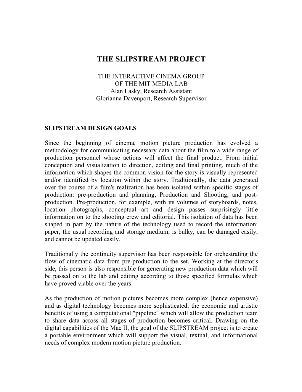 The Slipstream Project