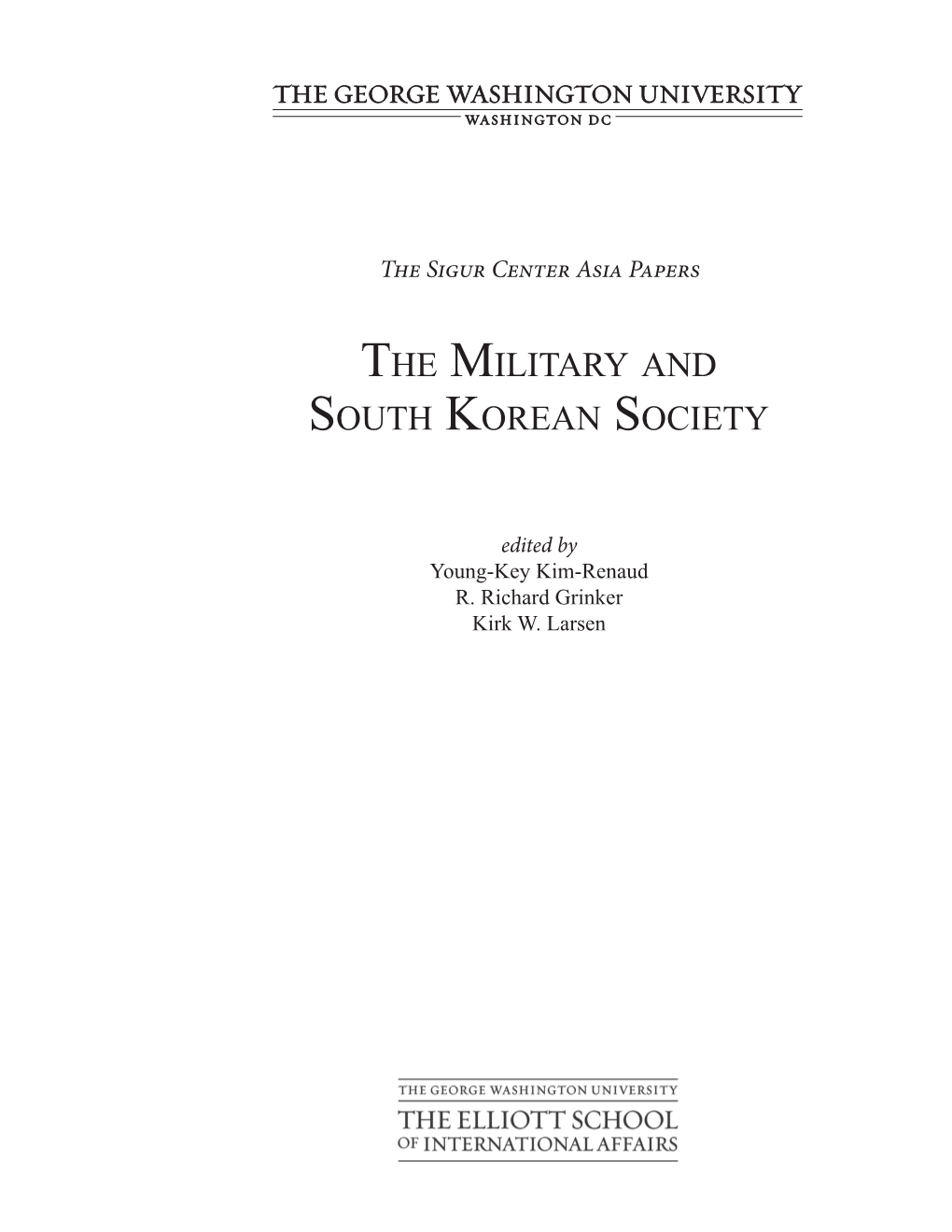 The Military and South Korean Society