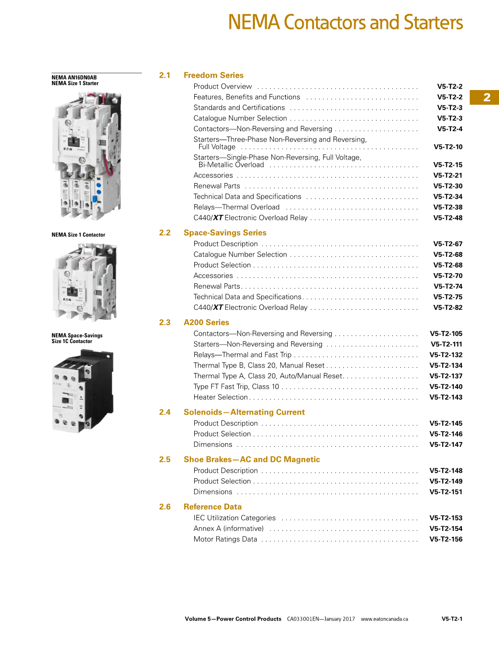 NEMA Contactors and Starters