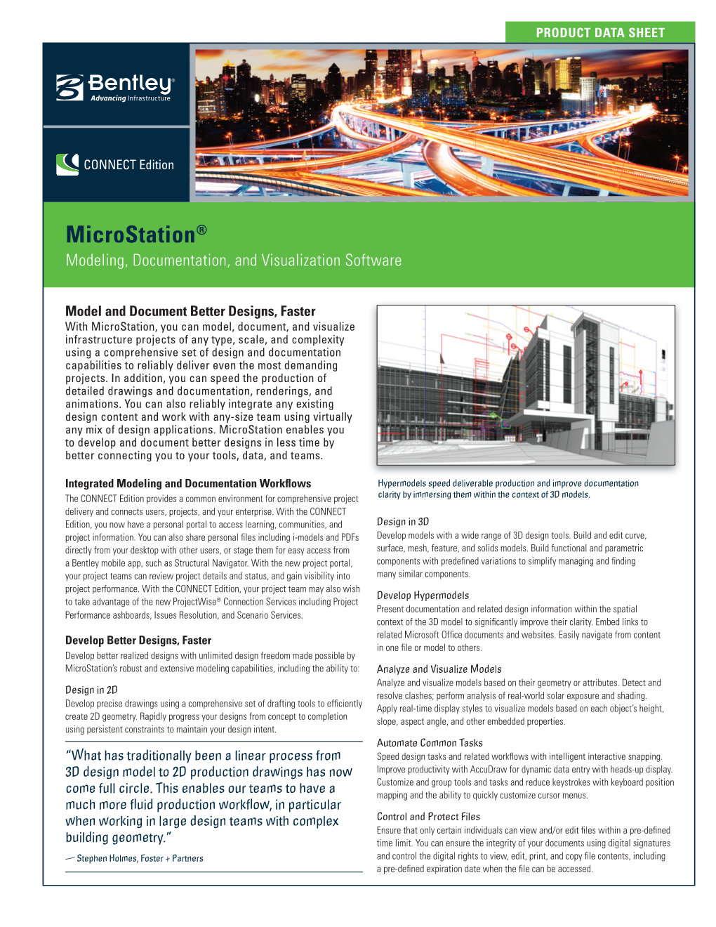 Microstation® Modeling, Documentation, and Visualization Software