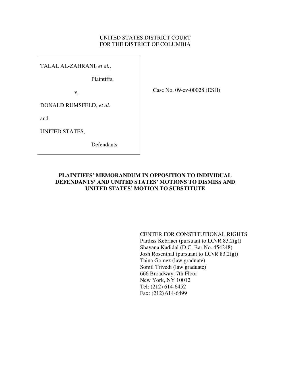 District Court~2009-10-05 Plaintiffs