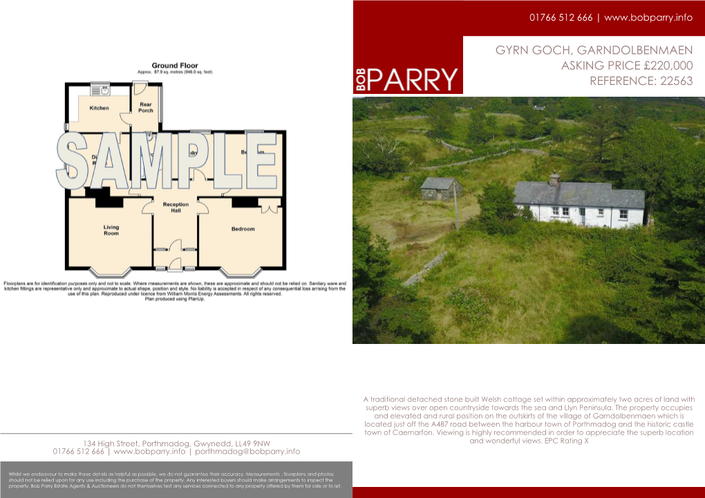 Gyrn Goch, Garndolbenmaen Asking Price £220,000 Reference: 22563