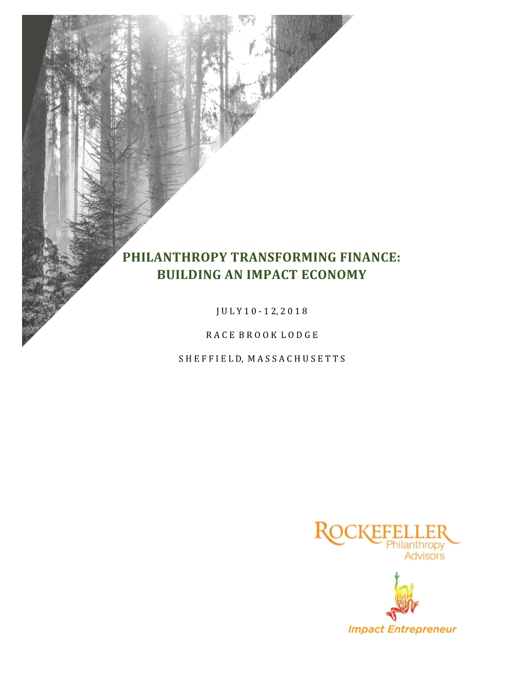 Philanthropy Transforming Finance: Building an Impact Economy