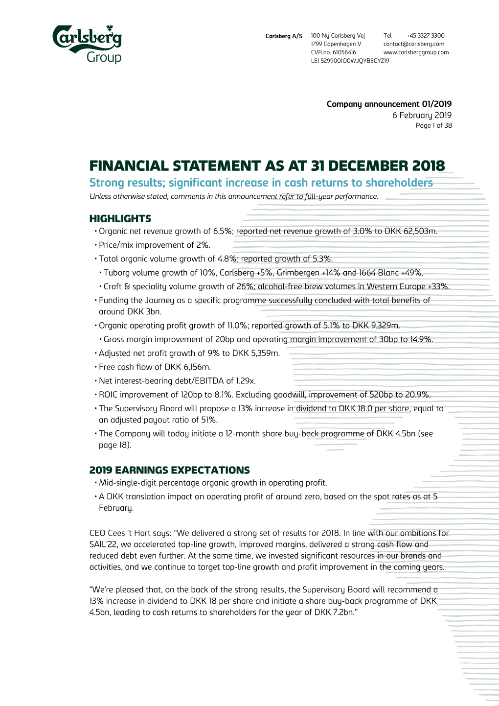 Carlsberg Group 2018 Financial Statements