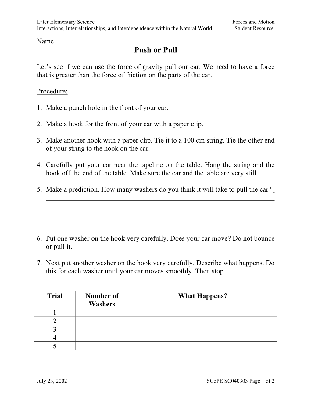 Scope SITE LESSON PLAN