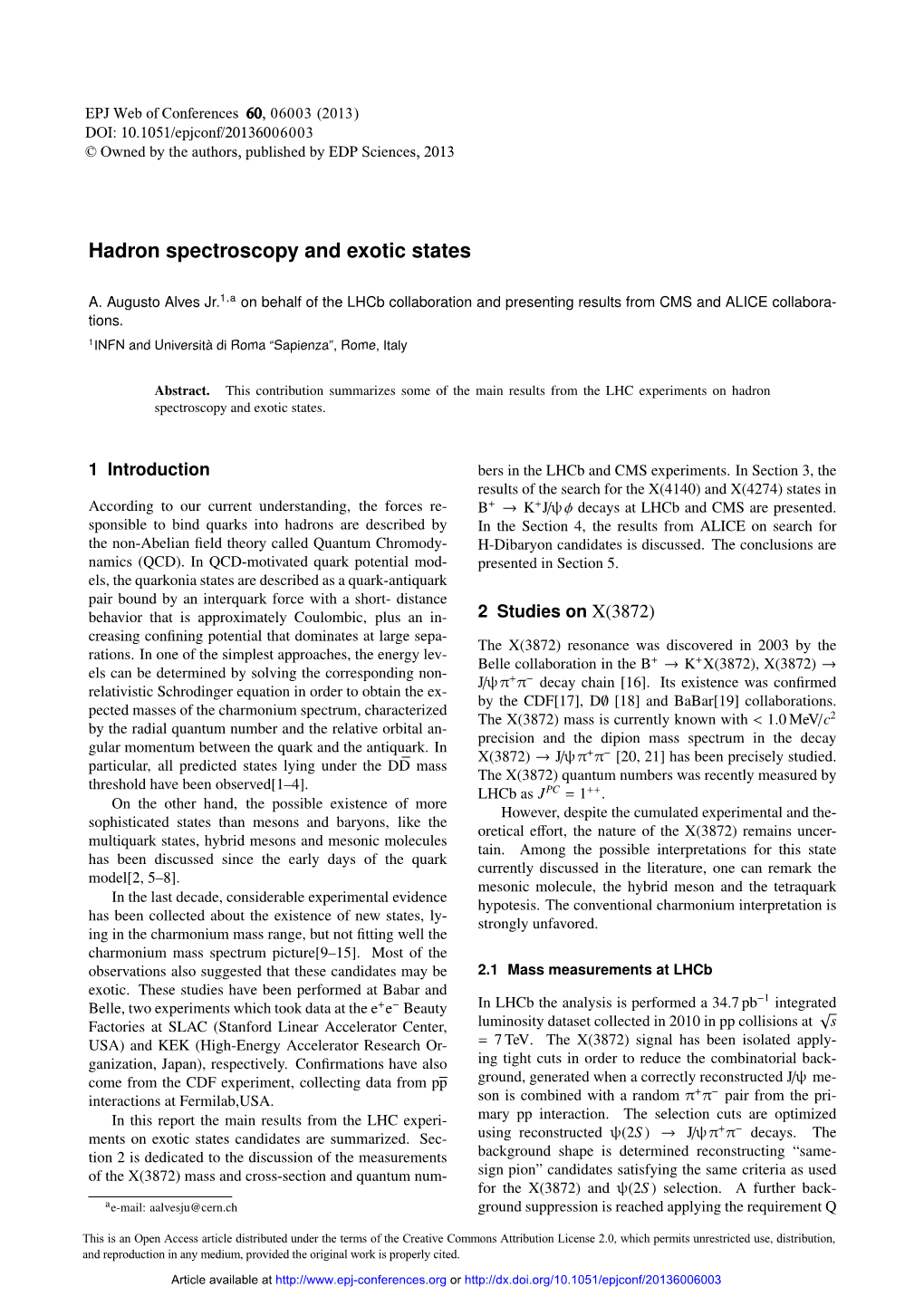 Hadron Spectroscopy and Exotic States