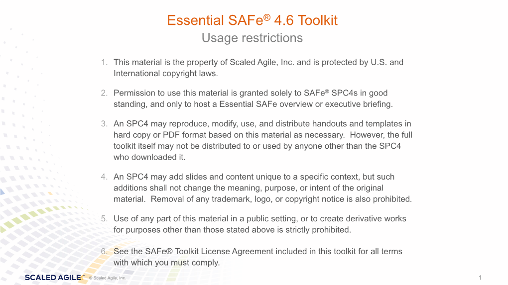 01 Essential Safe 4.6 Overview And