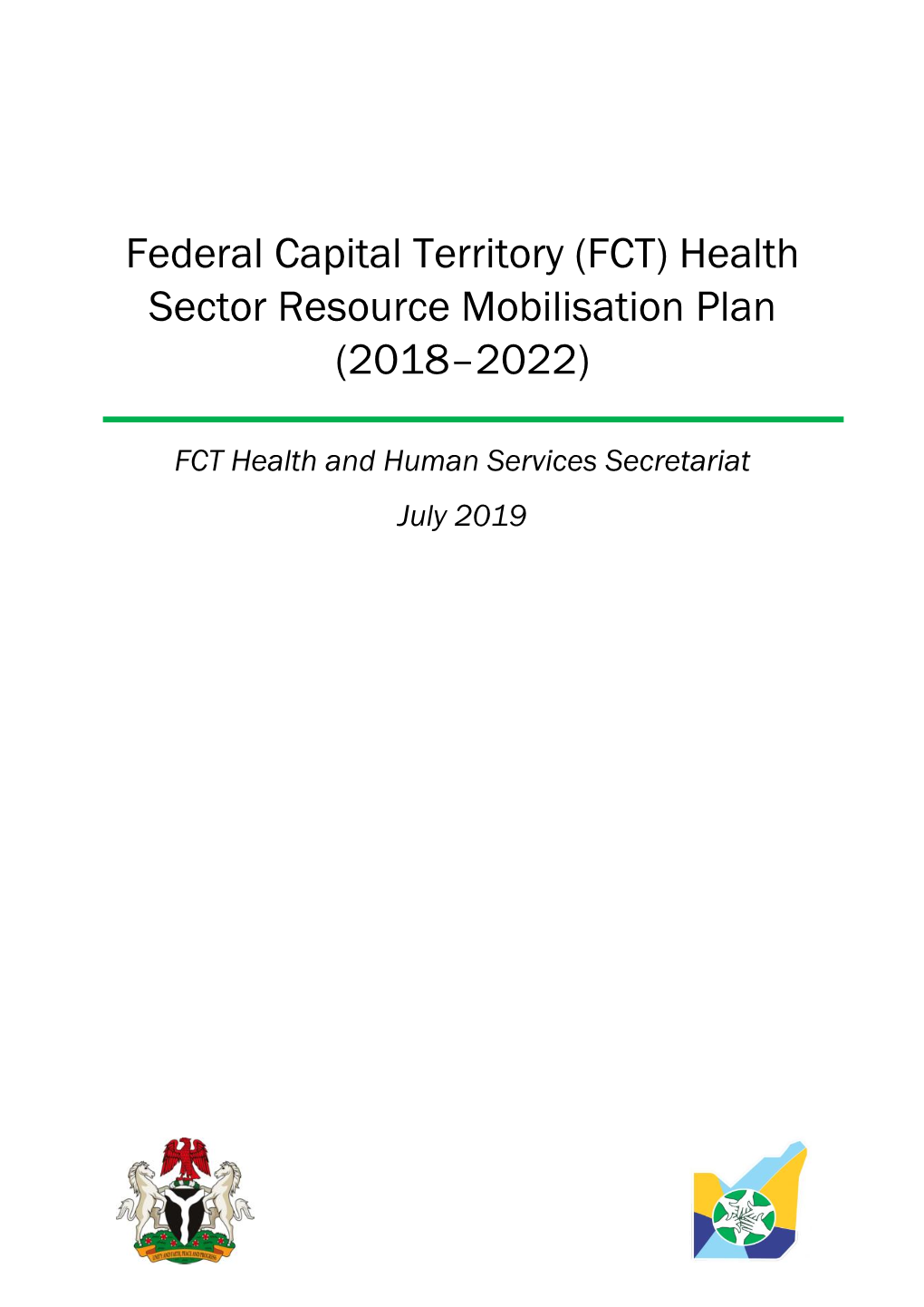 Federal Capital Territory (FCT) Health Sector Resource Mobilisation Plan (2018–2022)