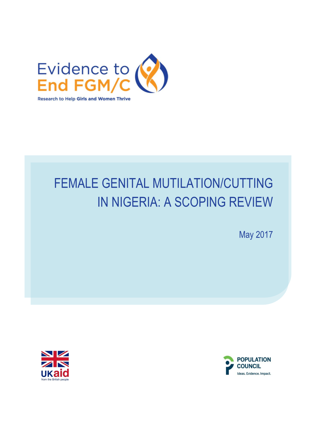 Female Genital Mutilation/Cutting in Nigeria: a Scoping Review