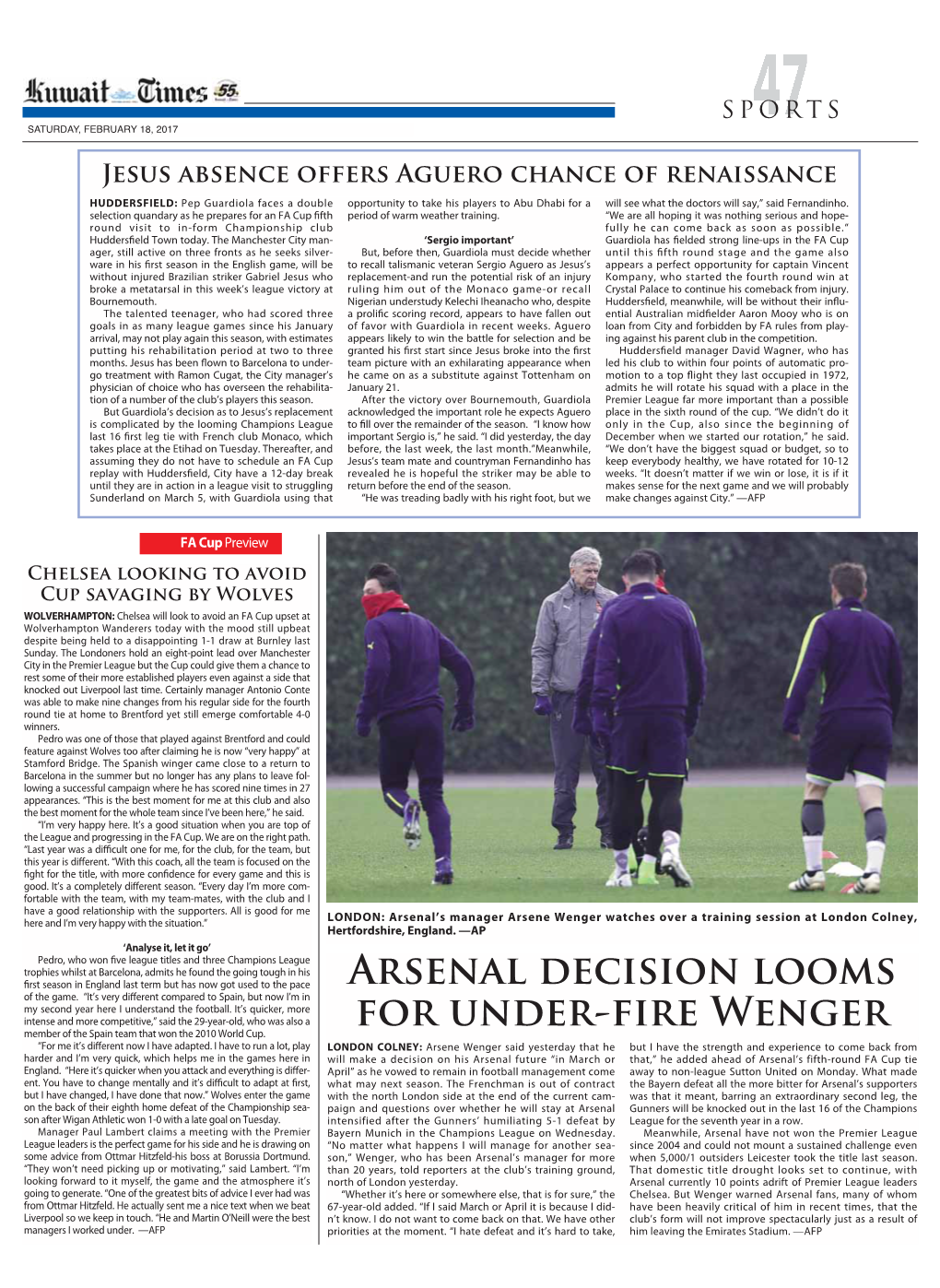 Arsenal Decision Looms for Under-FIRE WENGER