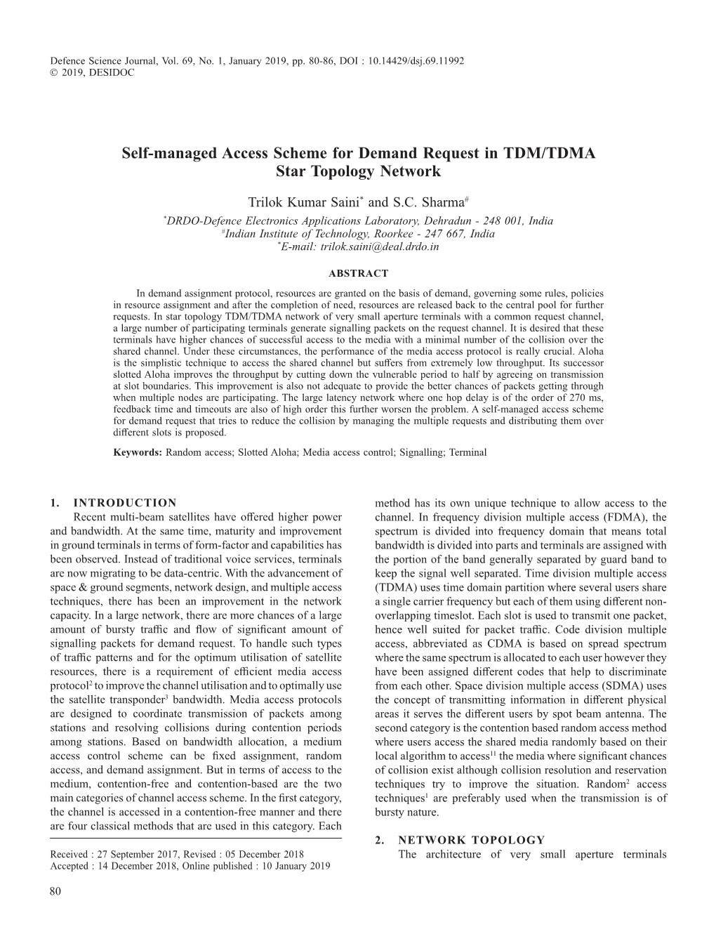 Self-Managed Access Scheme for Demand Request in TDM/TDMA Star Topology Network