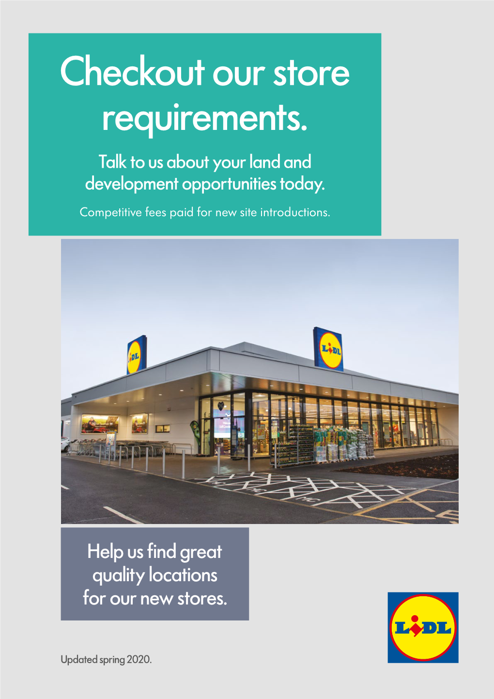 Checkout Our Store Requirements. Talk to Us About Your Land and Development Opportunities Today