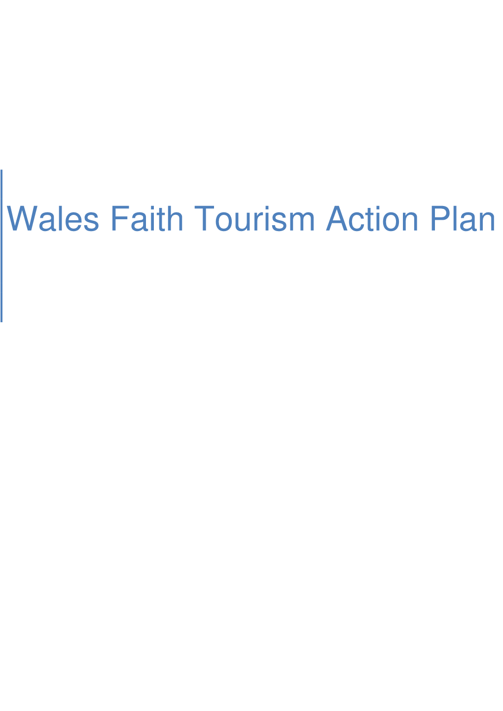 Wales Faith Tourism Action Plan