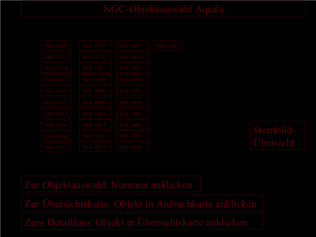 Objekt in Übersichtskarte Anklicken Auswahl