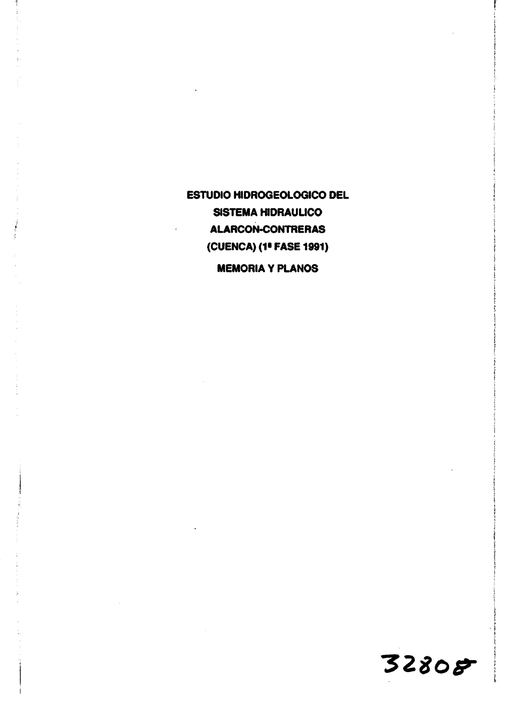 Estudio Hidrogeologico Del Memoria Y Planos