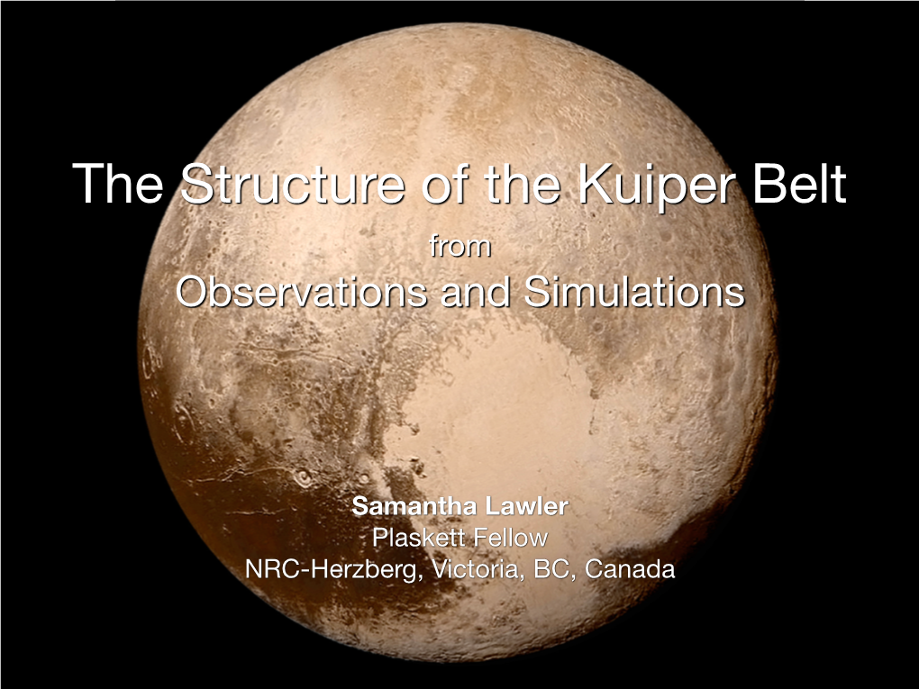 The Structure of the Kuiper Belt from Observations and Simulations