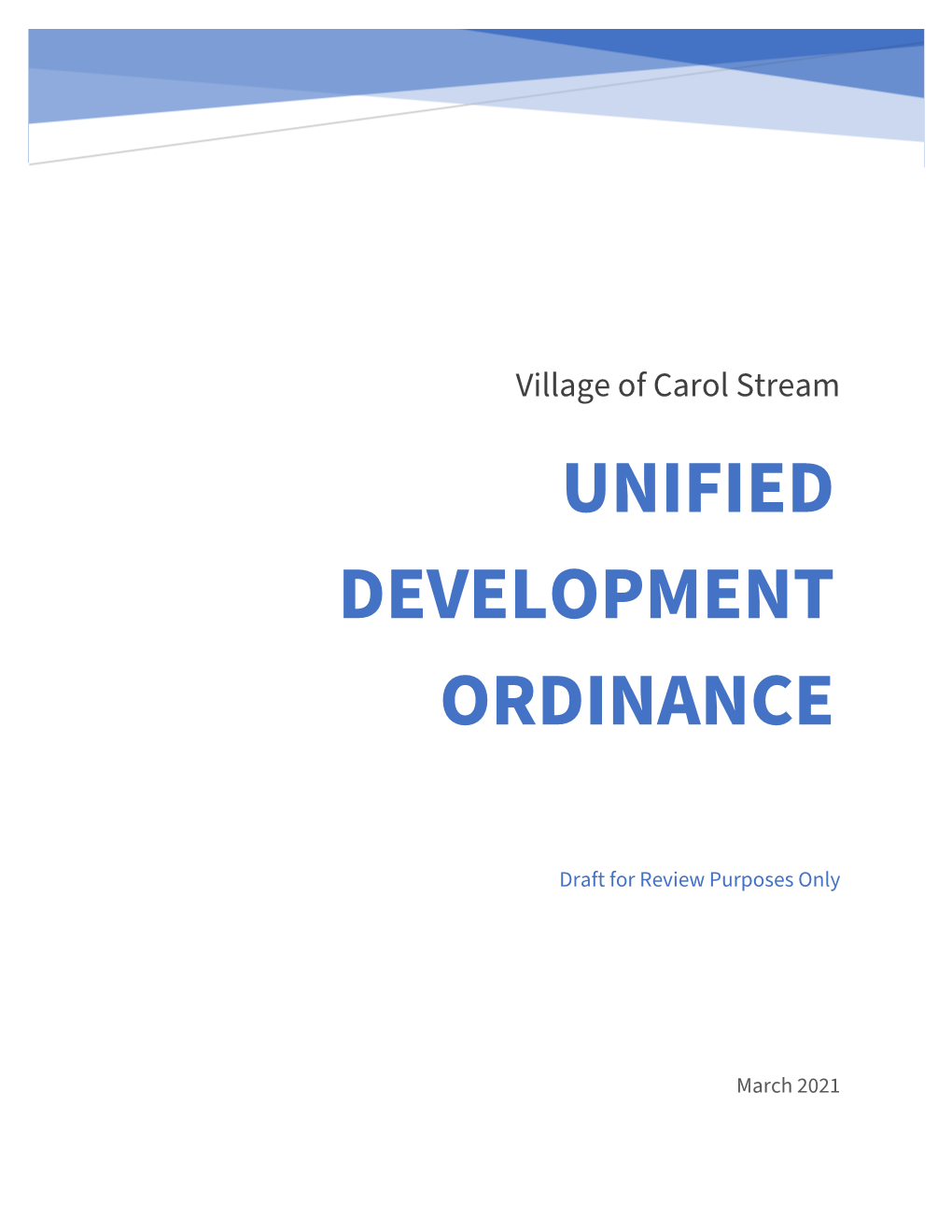Unified Development Ordinance