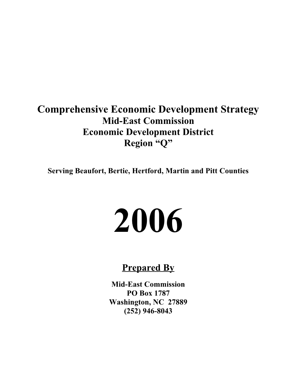 Comprehensive Economic Development Strategy