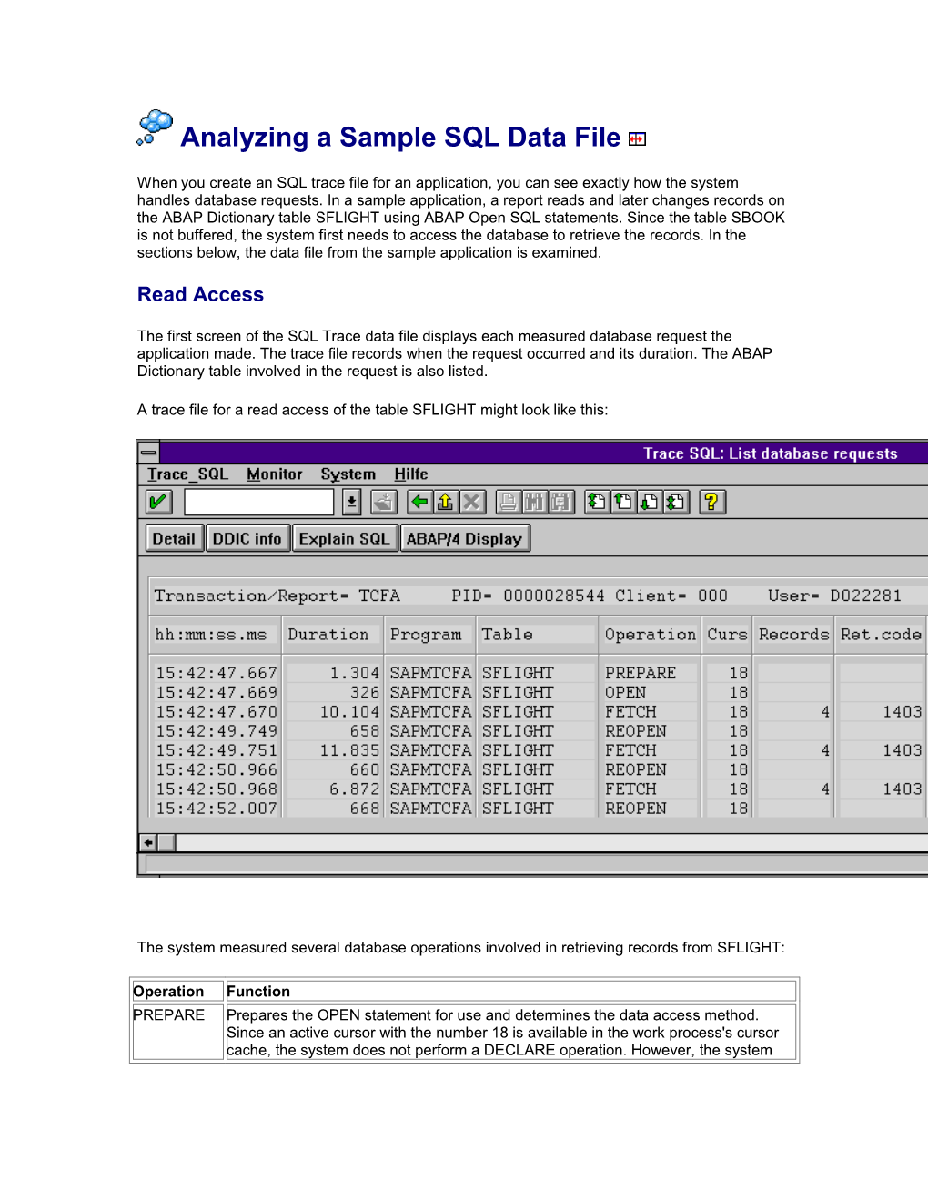 Analyzing a Sample SQL Data File