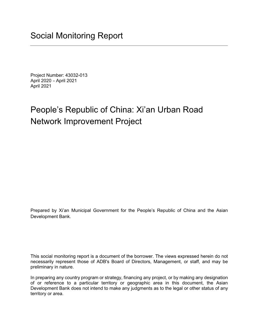 Xi'an Urban Road Network Improvement Project with ADB Loan, and All the Sites Have Been Handed Over