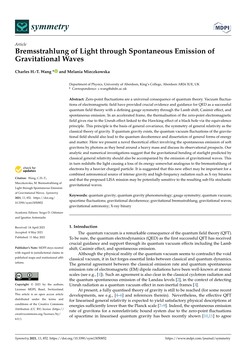 Bremsstrahlung of Light Through Spontaneous Emission of Gravitational Waves