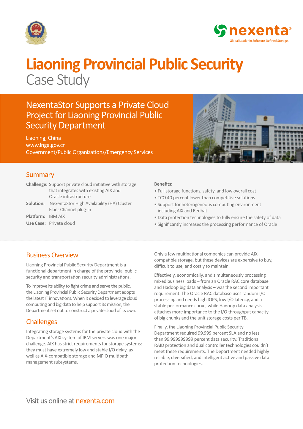 Liaoning Provincial Public Security Case Study