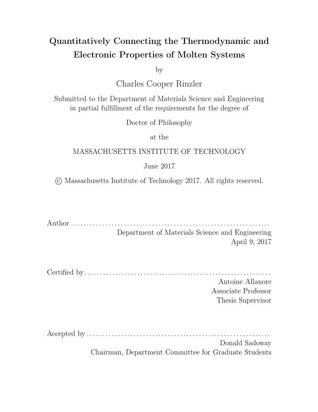 Quantitatively Connecting the Thermodynamic and Electronic