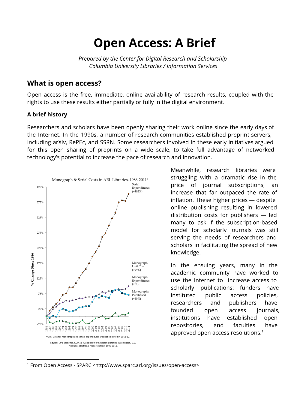 Open Access: a Brief