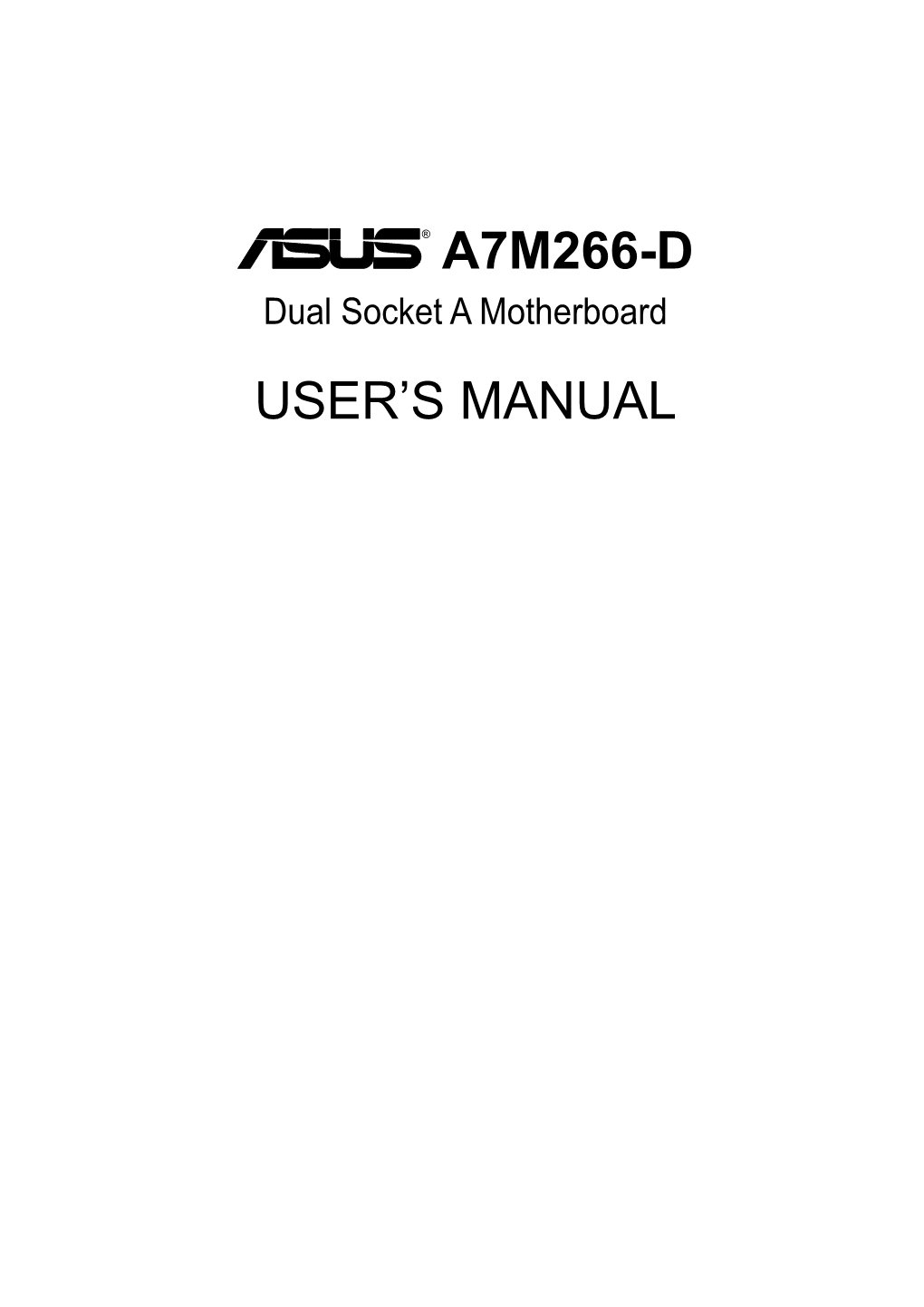 ® A7m266-D User's Manual