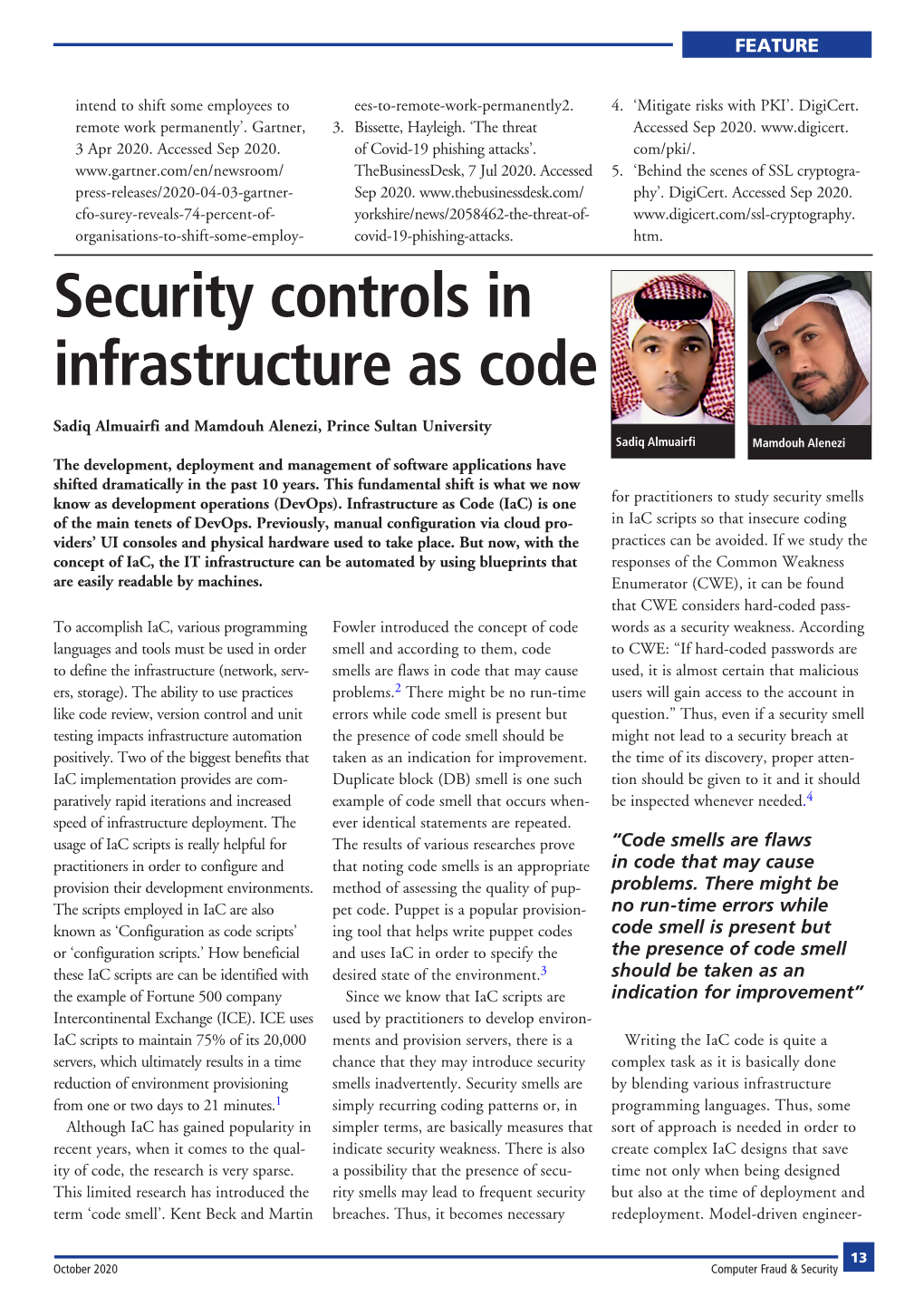 Security Controls in Infrastructure As Code
