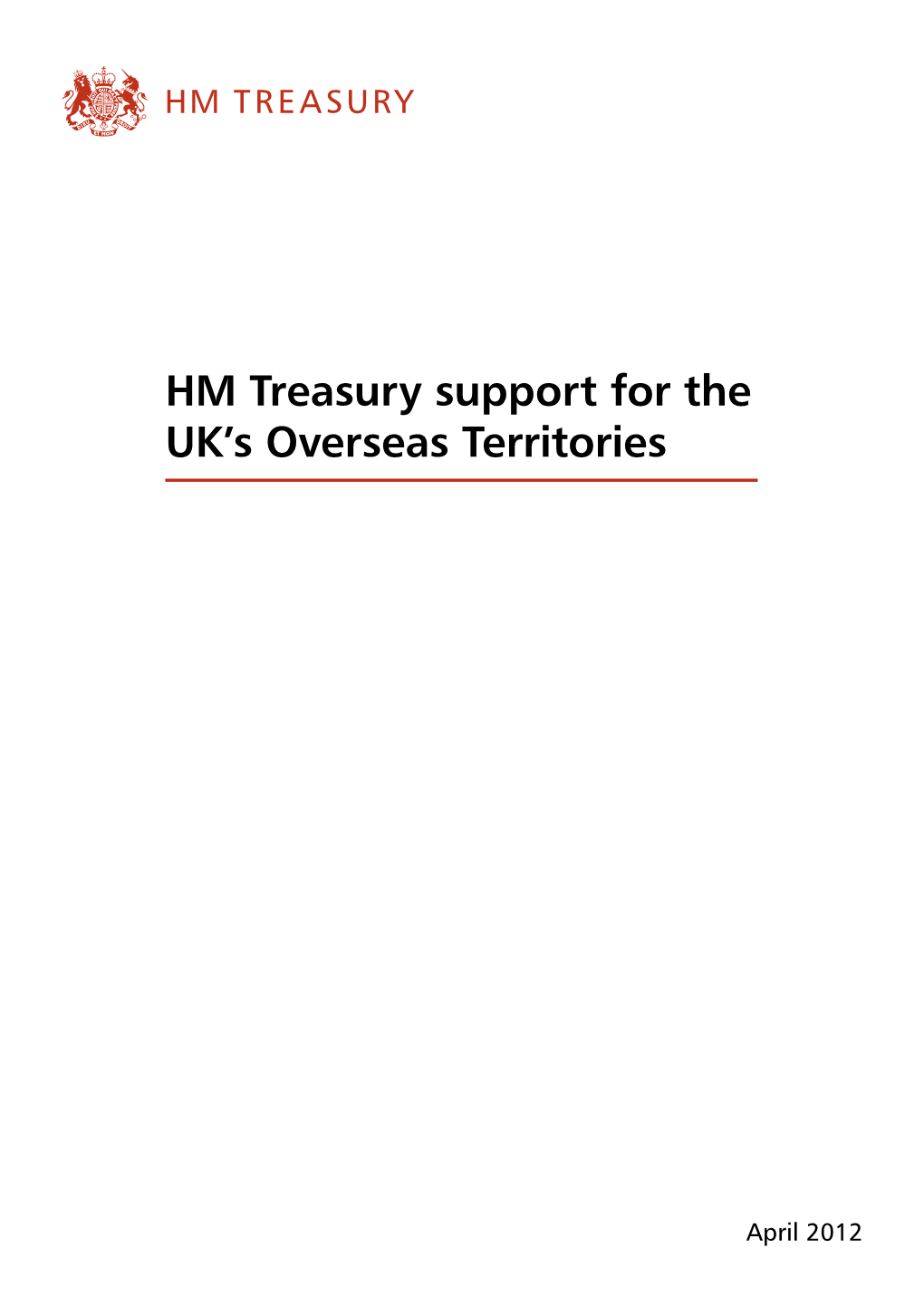 HM Treasury Support for the UK's Overseas Territories