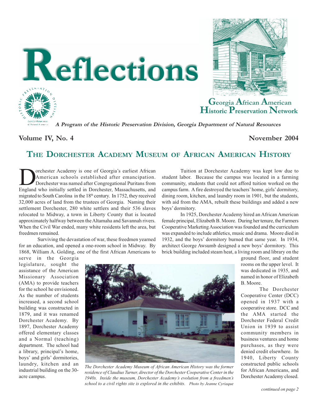 The Dorchester Academy Museum of African American History