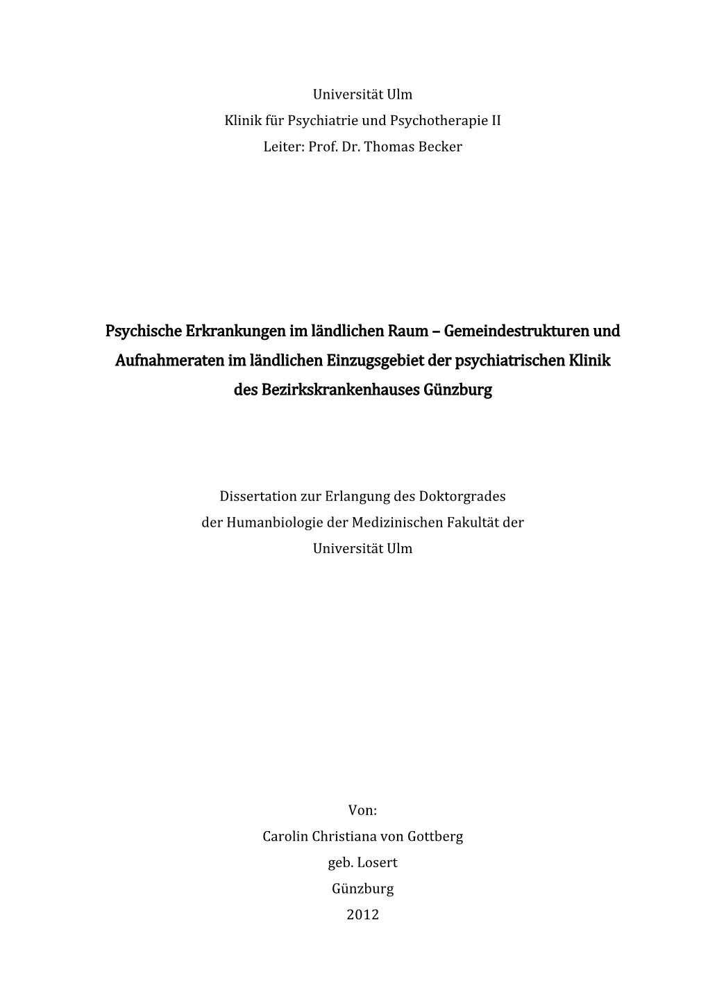 Psychische Erkrankungen Im Ländlichen Raum