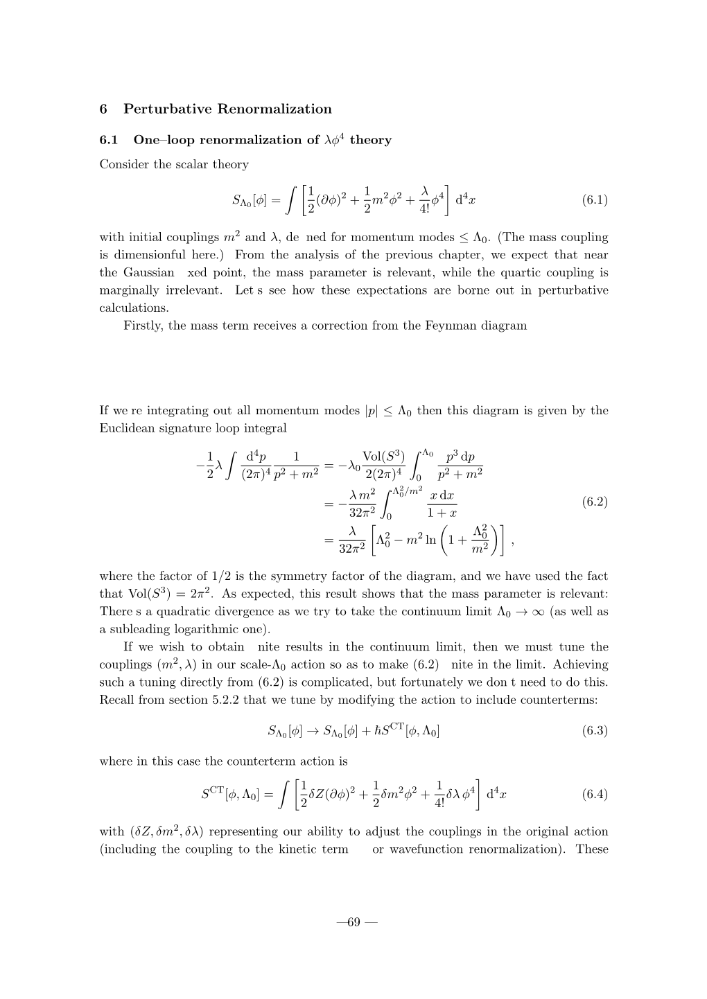 6 Perturbative Renormalization