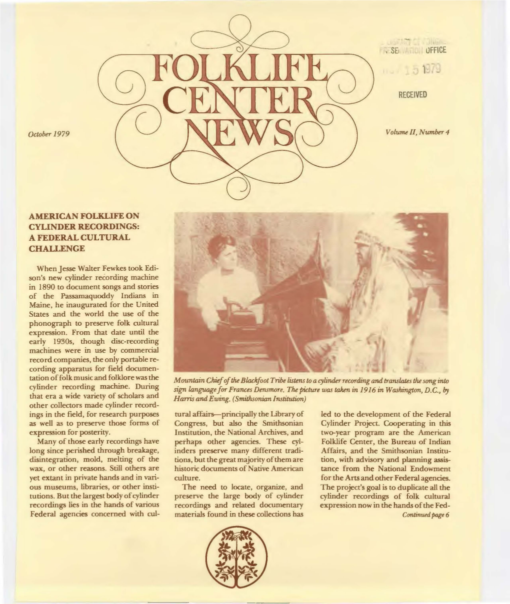 (October 1979). American Folklife Center, Library of Congress