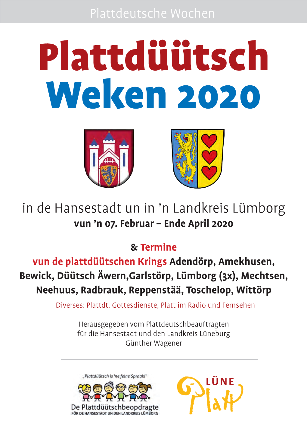 Programm Der 5. Plattdeutschen Wochen 2020