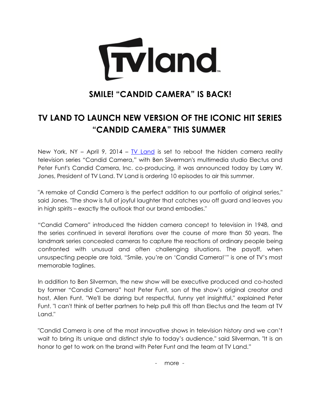 Smile! “Candid Camera” Is Back! Tv Land to Launch New