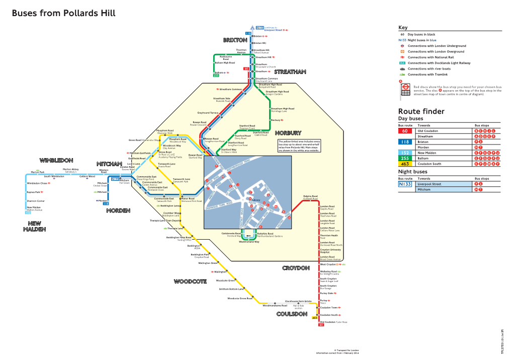 Buses from Pollards Hill