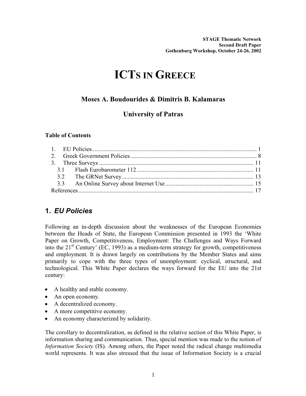 Icts in Greece