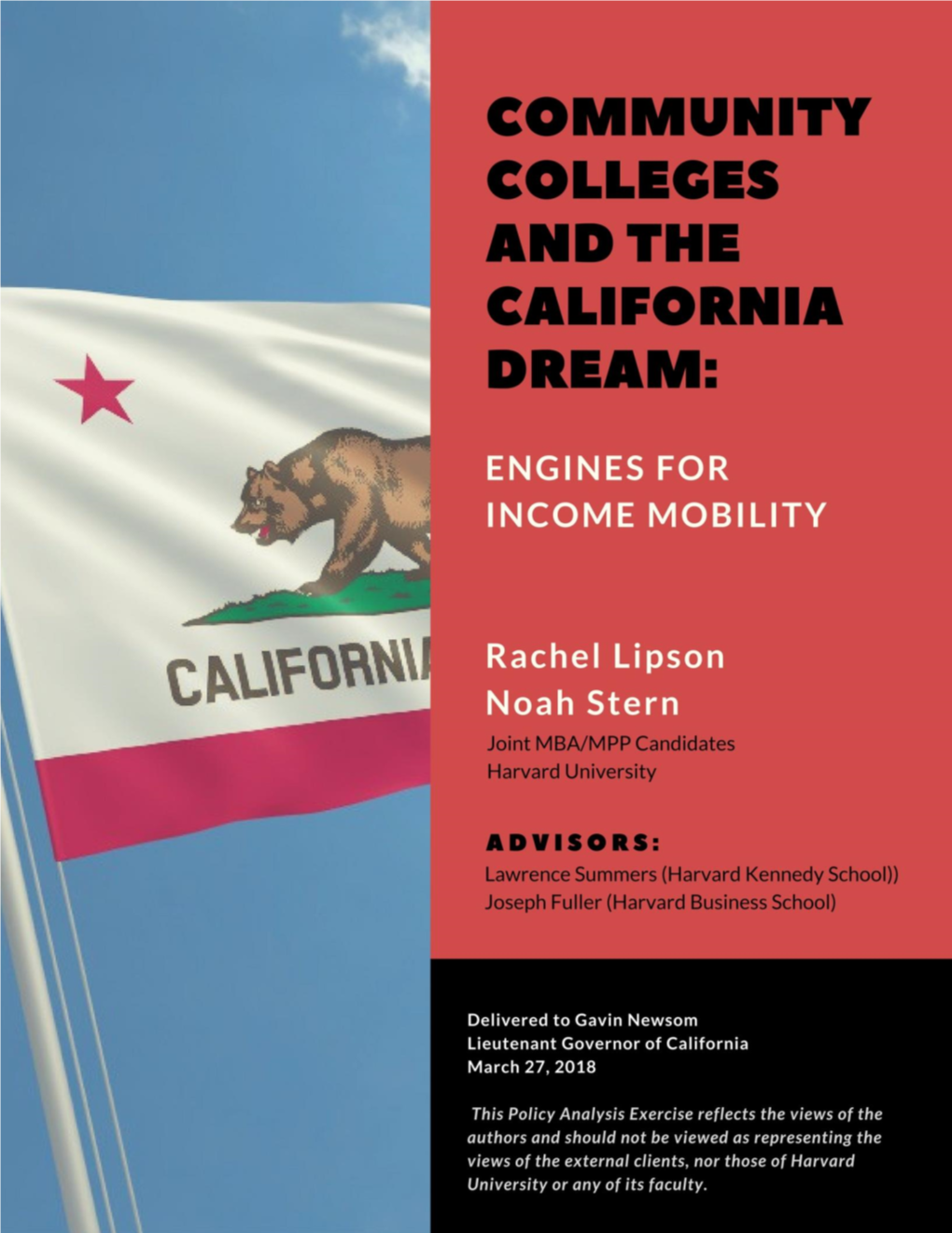 Community Colleges and the California Dream: Engines for Income Mobility