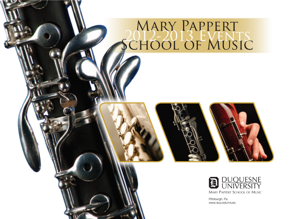 Mary Pappert School of Music 2012-2013 Events