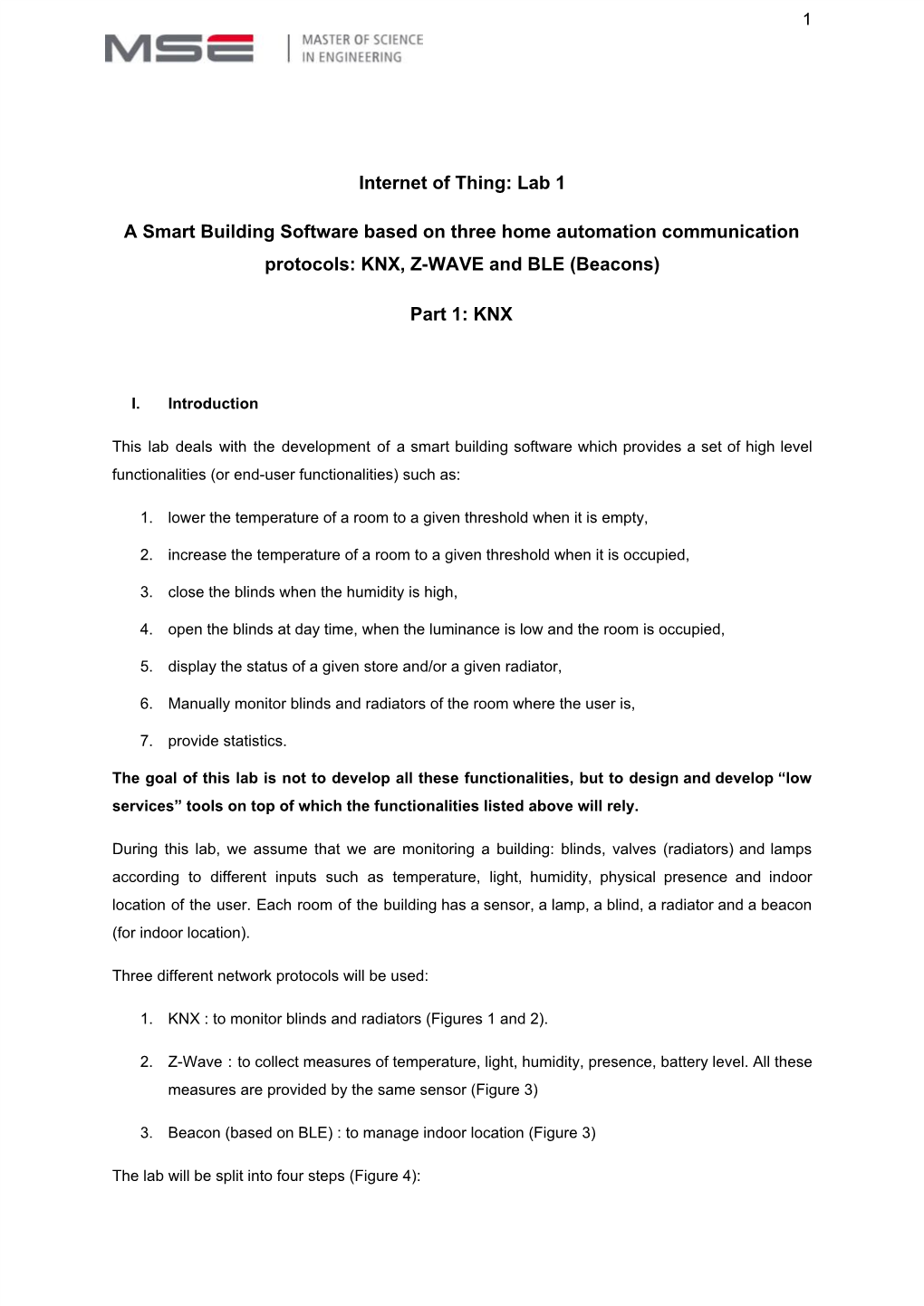 KNX, Z-WAVE and BLE (Beacons)