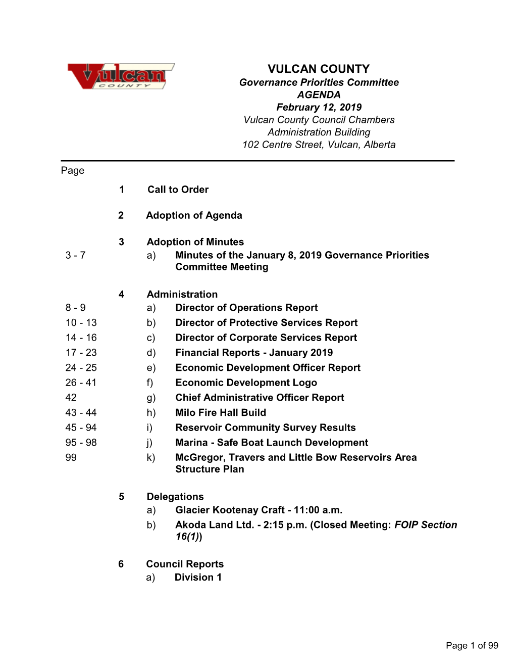 Governance Priorities Committee