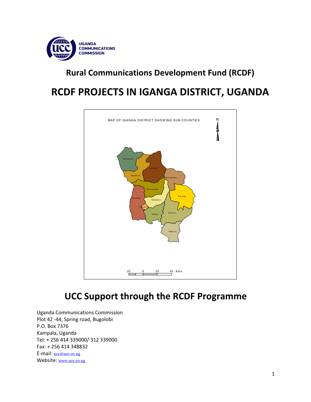 Rcdf Projects in Iganga District, Uganda