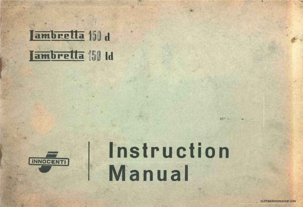 Lambretta 150D & LD Instruction Manual