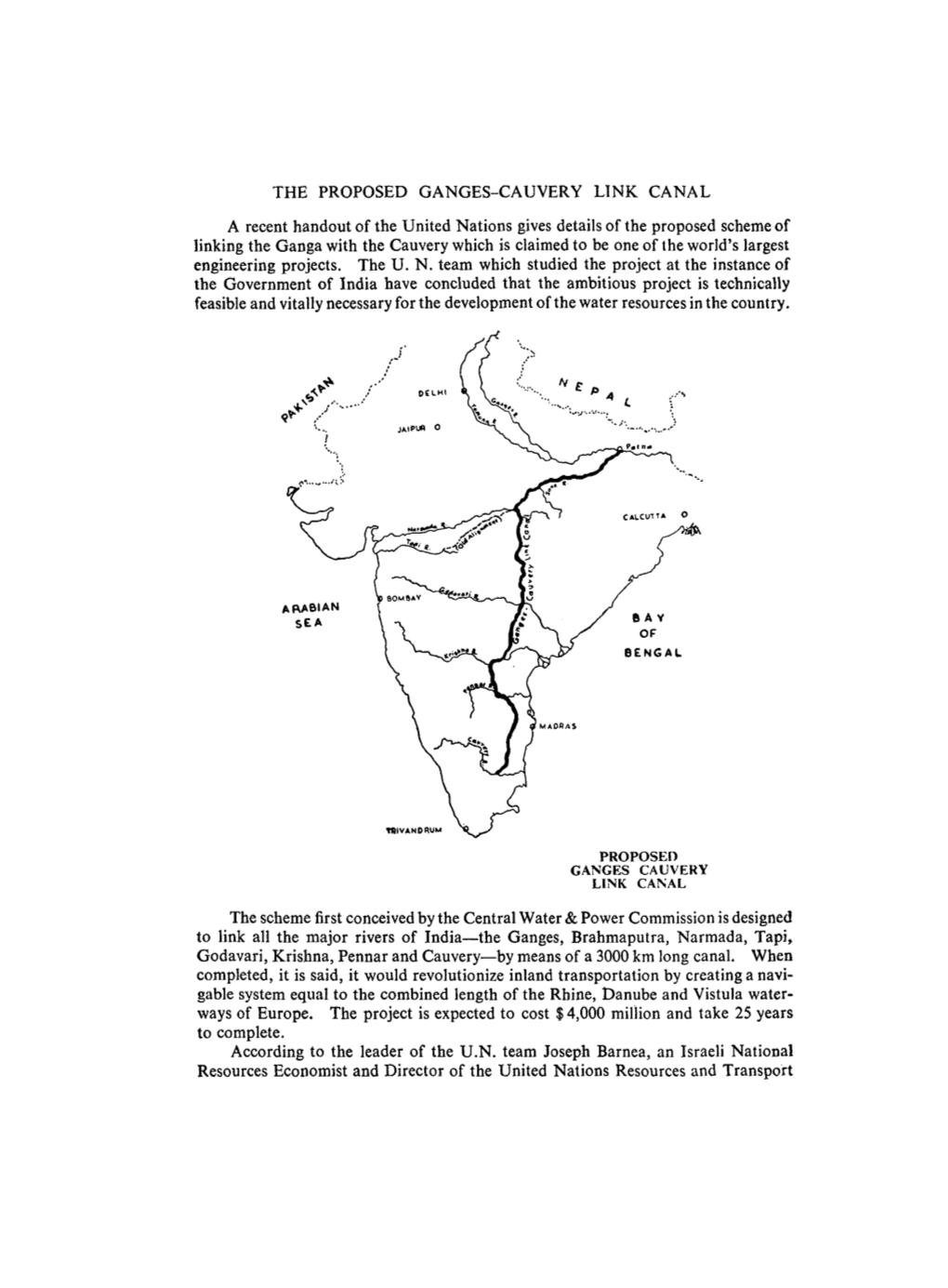 The Proposed Ganges-Cauvery Link Canal