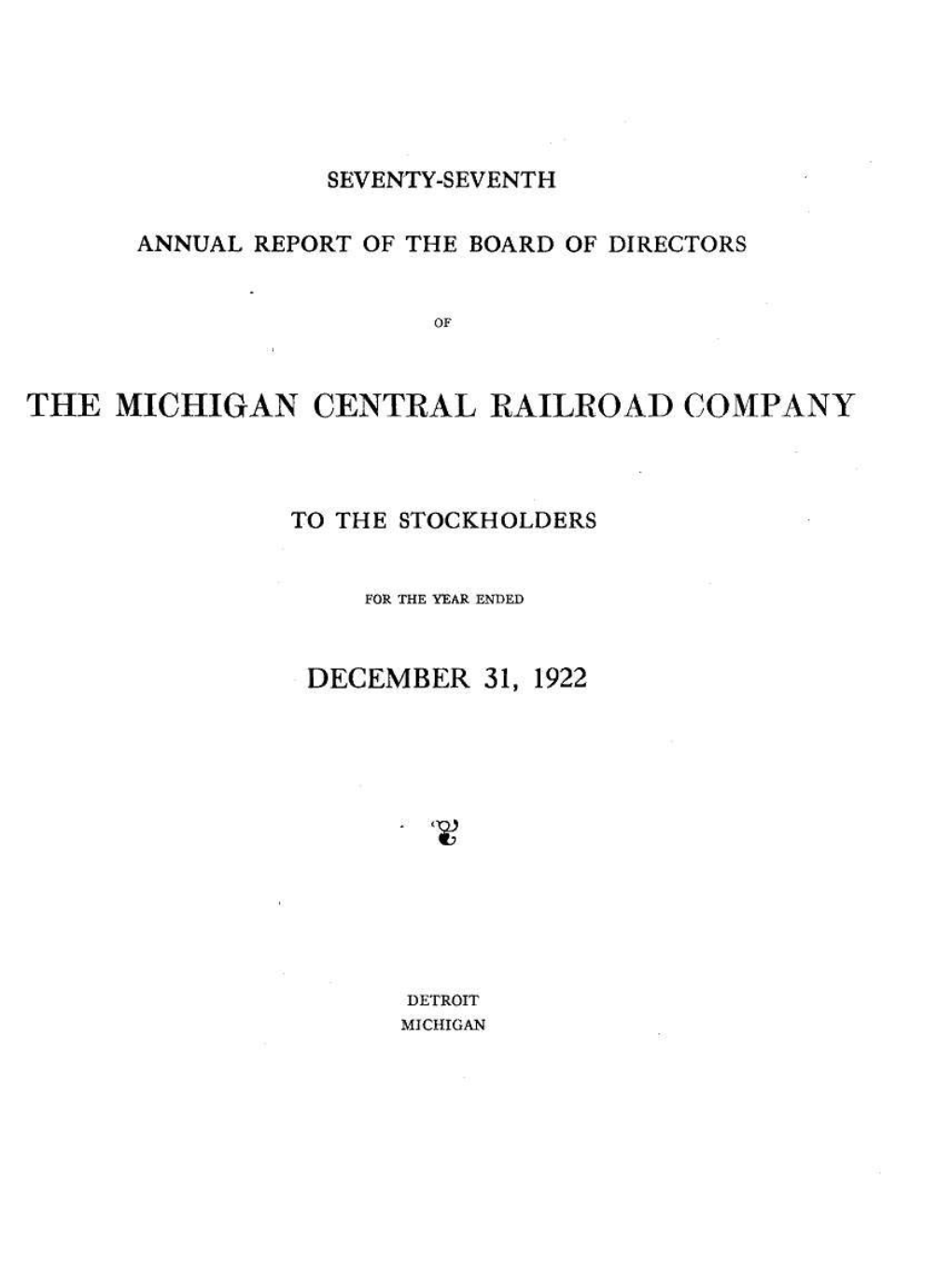 The Michigan Central Railroad Company