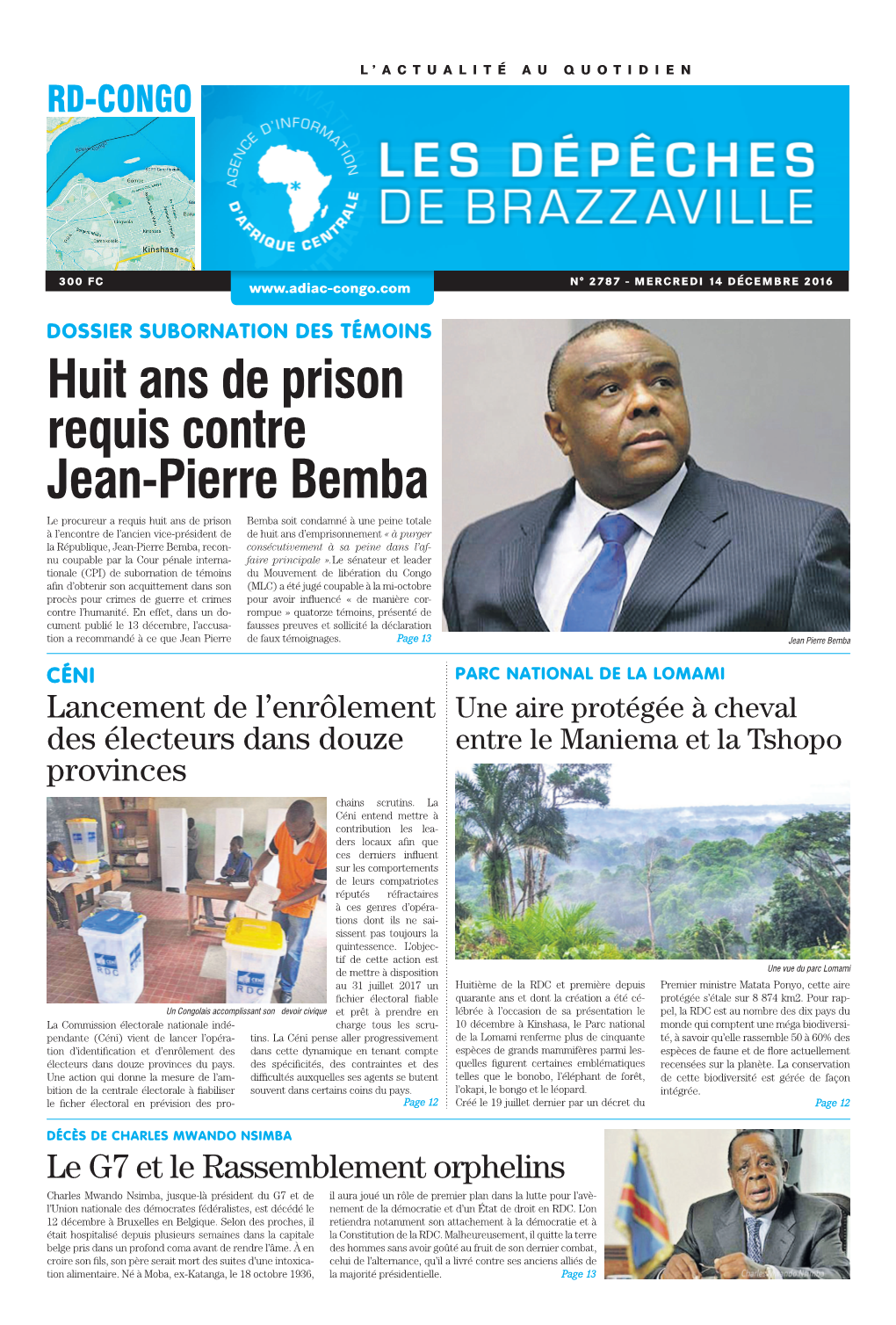 Huit Ans De Prison Requis Contre Jean-Pierre Bemba